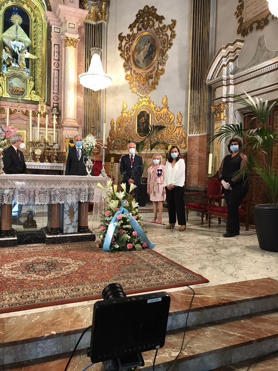 Visita institucional a la basílica de Lledó en el día de su reapertura